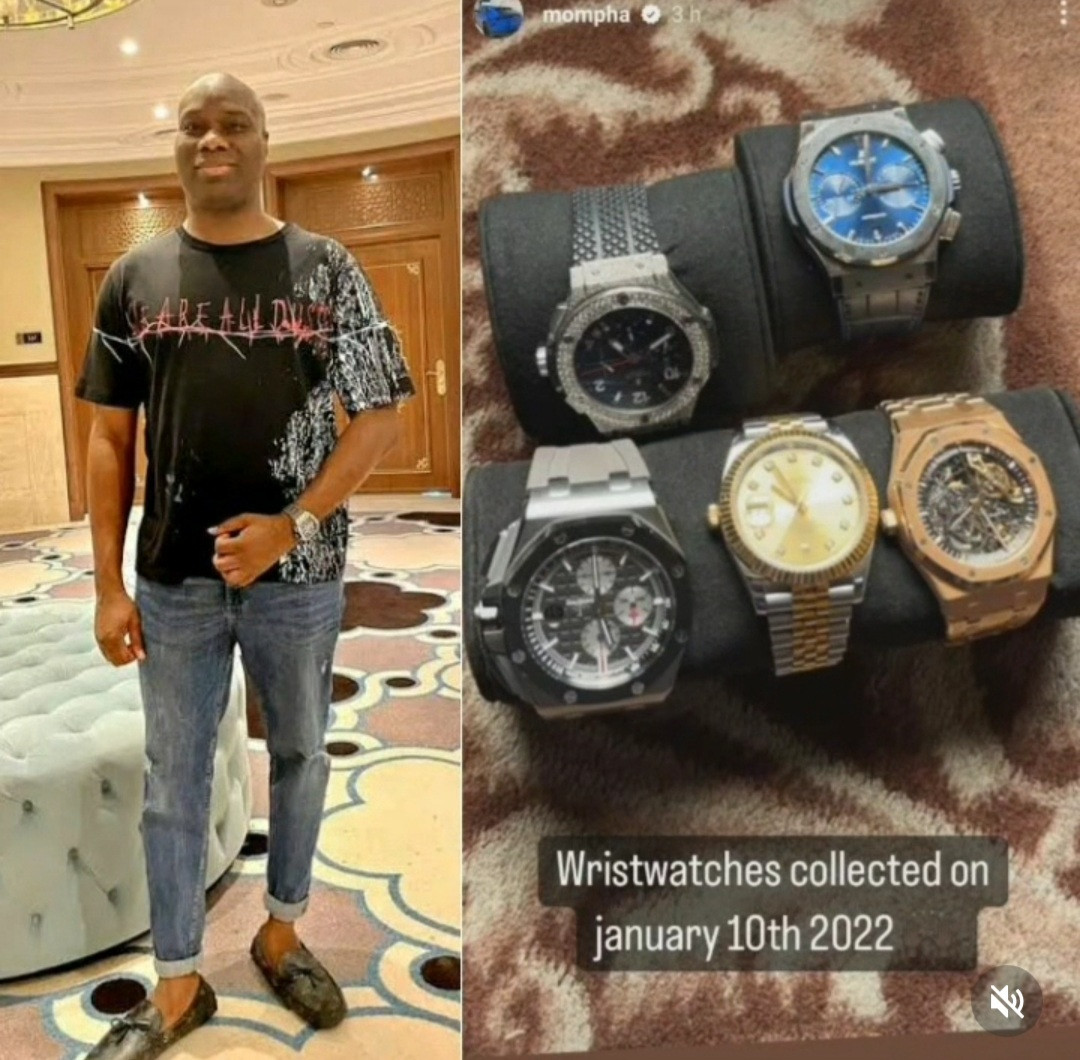 ''Thieves in government uniform"- Mompha writes as he shows off his luxury watches retrieved from EFCC operatives, implies it is the reason he is being declared wanted