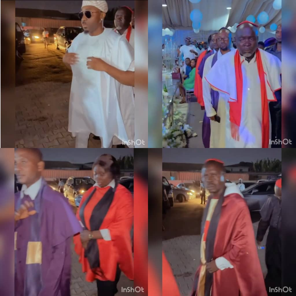 Socialite PrettyMike attends event accompanied by men and a woman dressed as clerics (video)