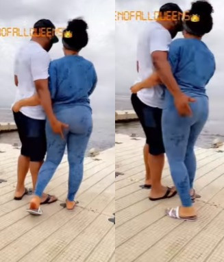 Watch cheeky video of businessman Olakunle Churchill tapping his wife, Rosy Meurer