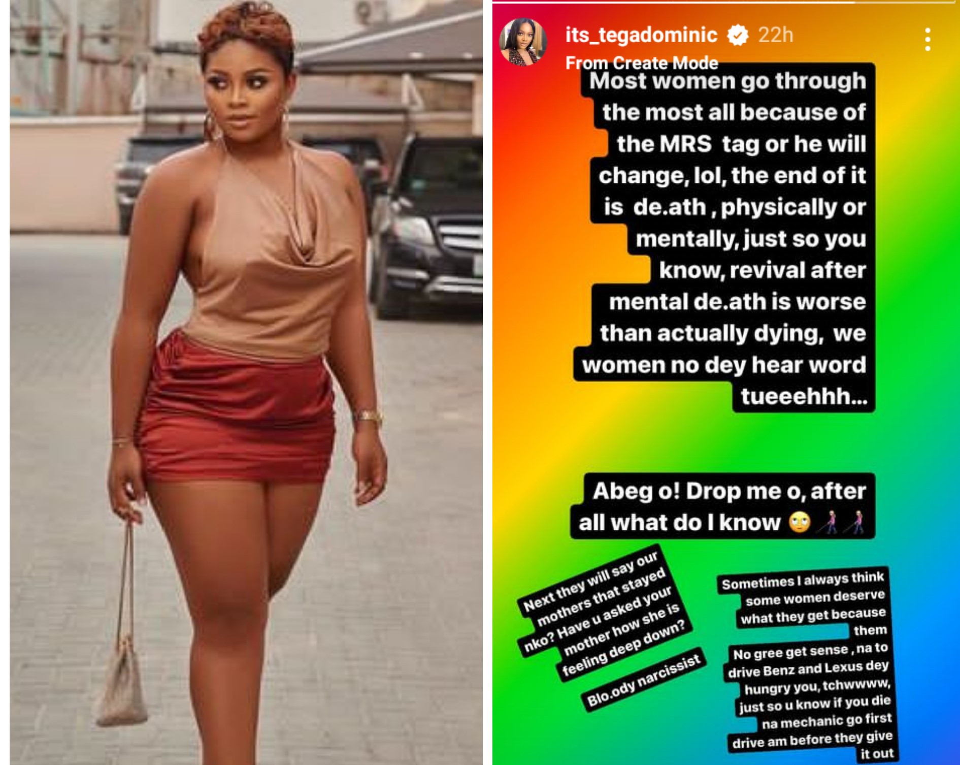 Domestic violence: Some women deserve what they get because they refuse to leave abusive marriages - BBNaija Tega Dominic says