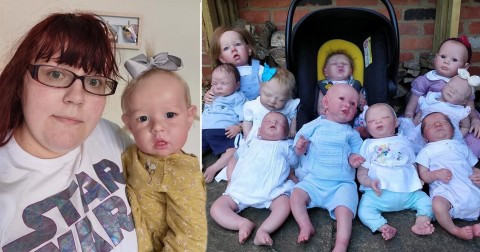 Mum-to-be decorates two nurseries - one for her baby and one for lifelike baby dolls (photos)