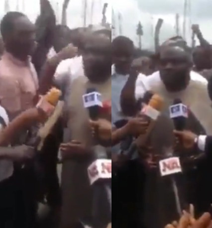 ''They have failed''- Angry youths chant and boo APC chieftain (video)
