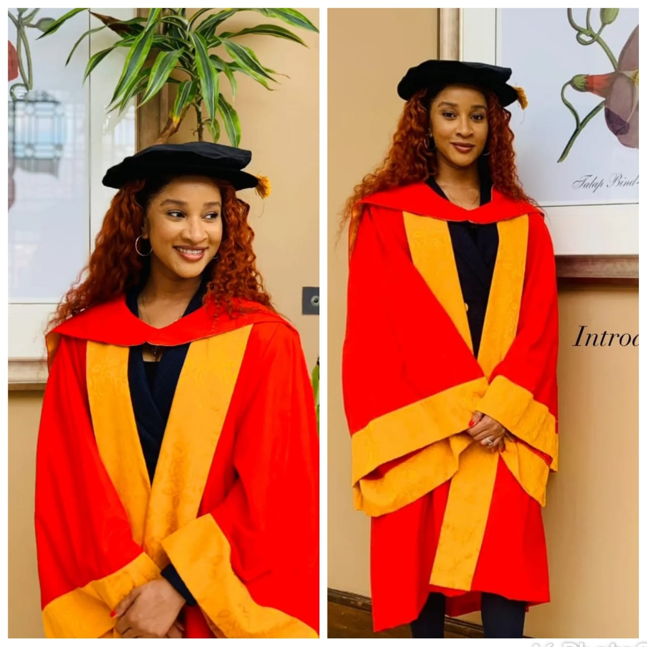 Actress Adesua Etomi-Wellington bags doctorate degree from UK University
