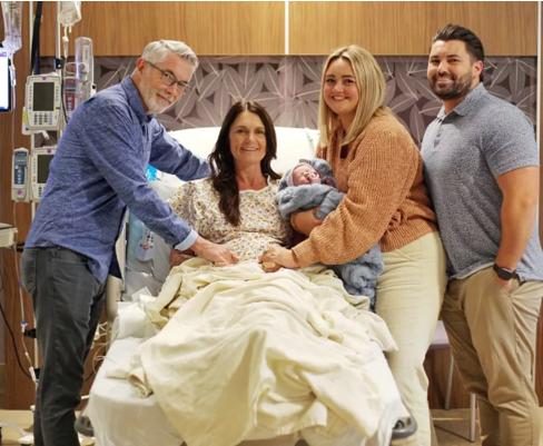 Grandmother, 56, gives birth to her son and daughter-in-law