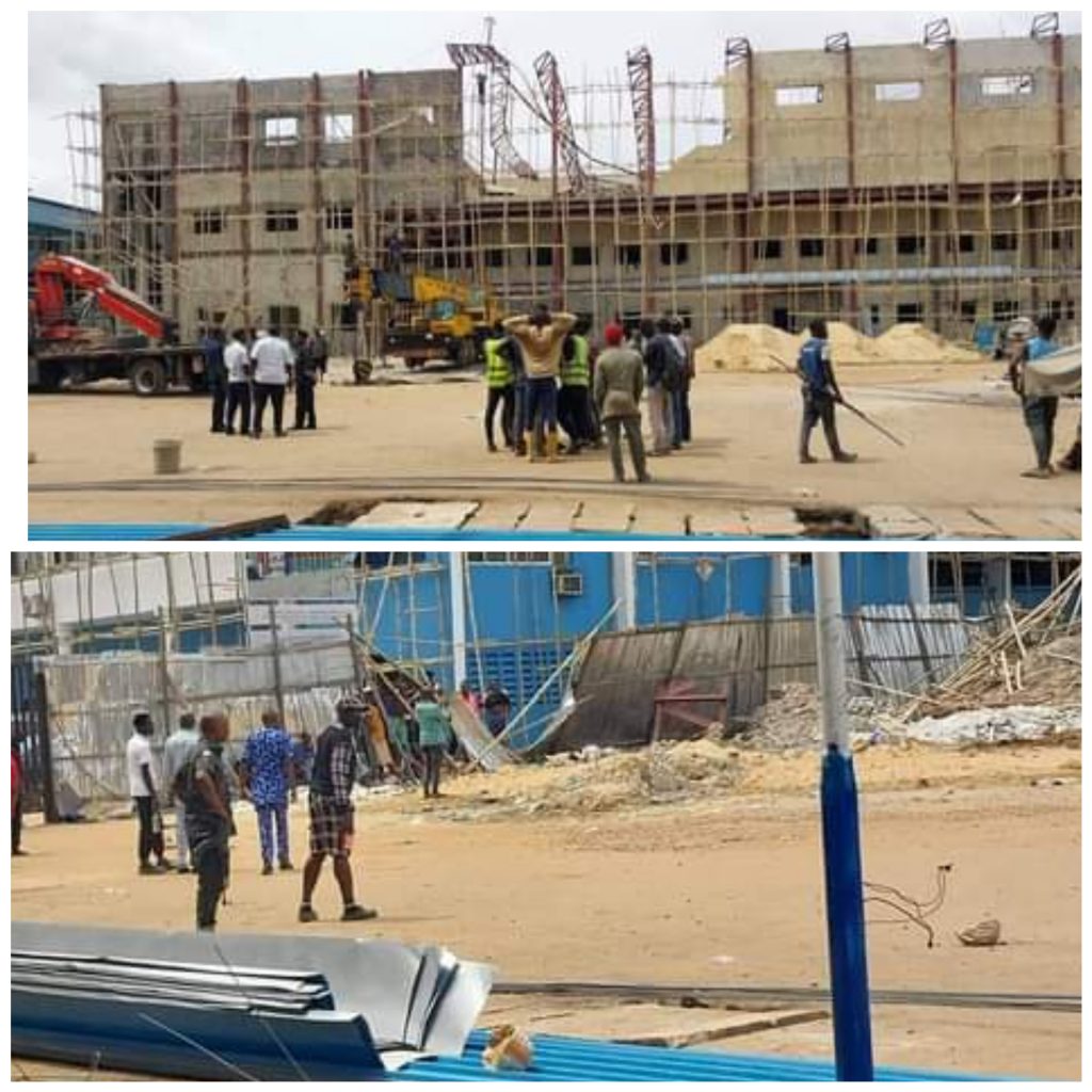 Three feared dead as building collapses at Stephen Keshi Stadium in Delta (video)
