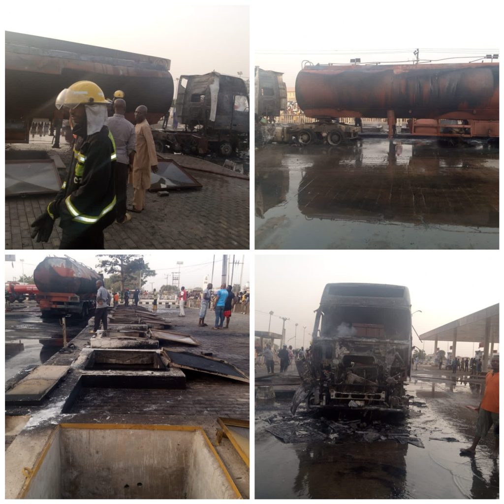 Fire guts fuel station along Abuja-Lokoja Expressway 