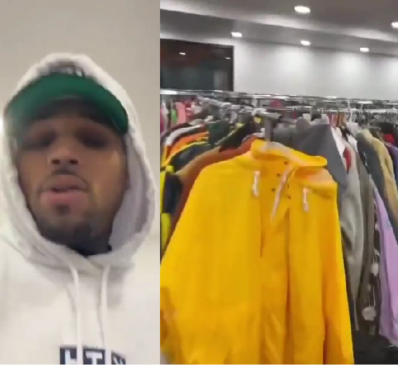 Chris Brown builds department store outside his house to store his many clothes