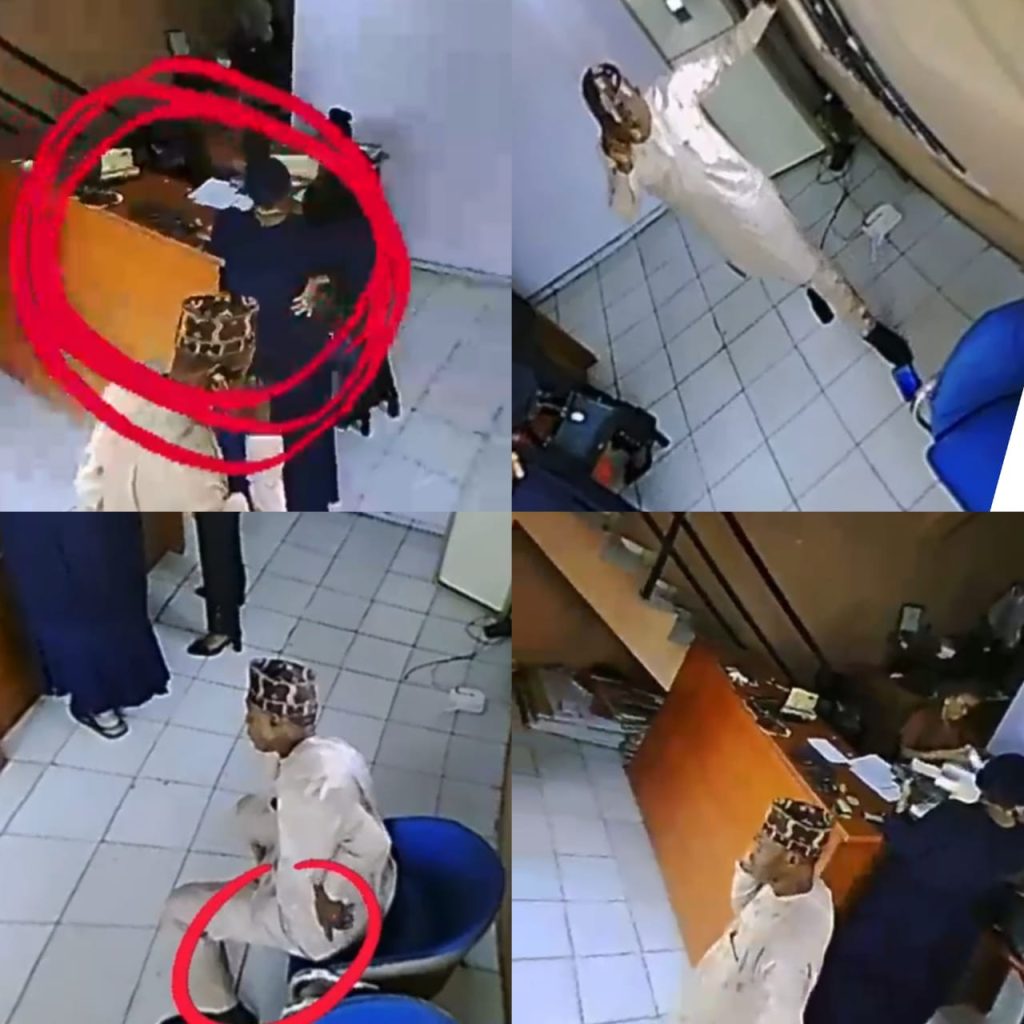 CCTV captures moment a well-dressed man stole a phone in an office