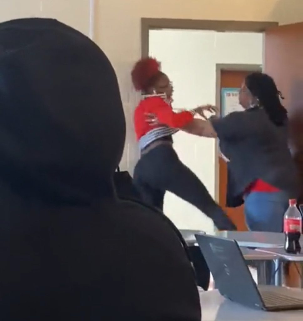 Student physically attacks teacher in front of her entire class (video)
