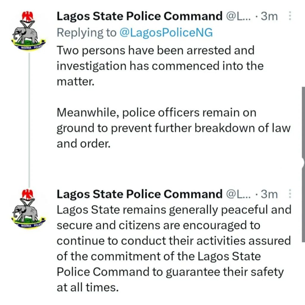 Police restores peace as intra-community clash breaks out in Abule-Ado in Lagos state