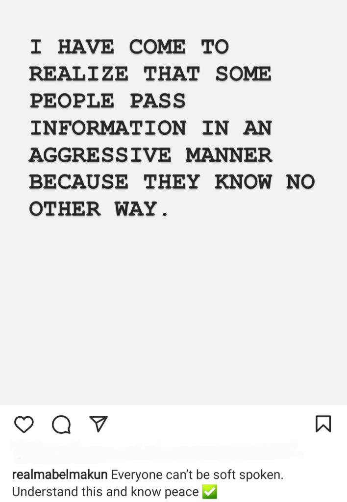 "Some people pass information in an aggressive manner"