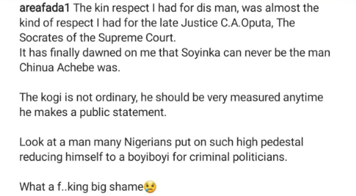 It has finally dawned on me that he can never be the man Chinua Achebe was - Charly Boy takes a swipe at Wole Soyinka