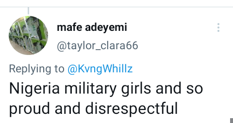 &quot;I 'm scared she might beat the hell out of me when I offend her  - Nigerian men reveal why they can't date Nigerian military women